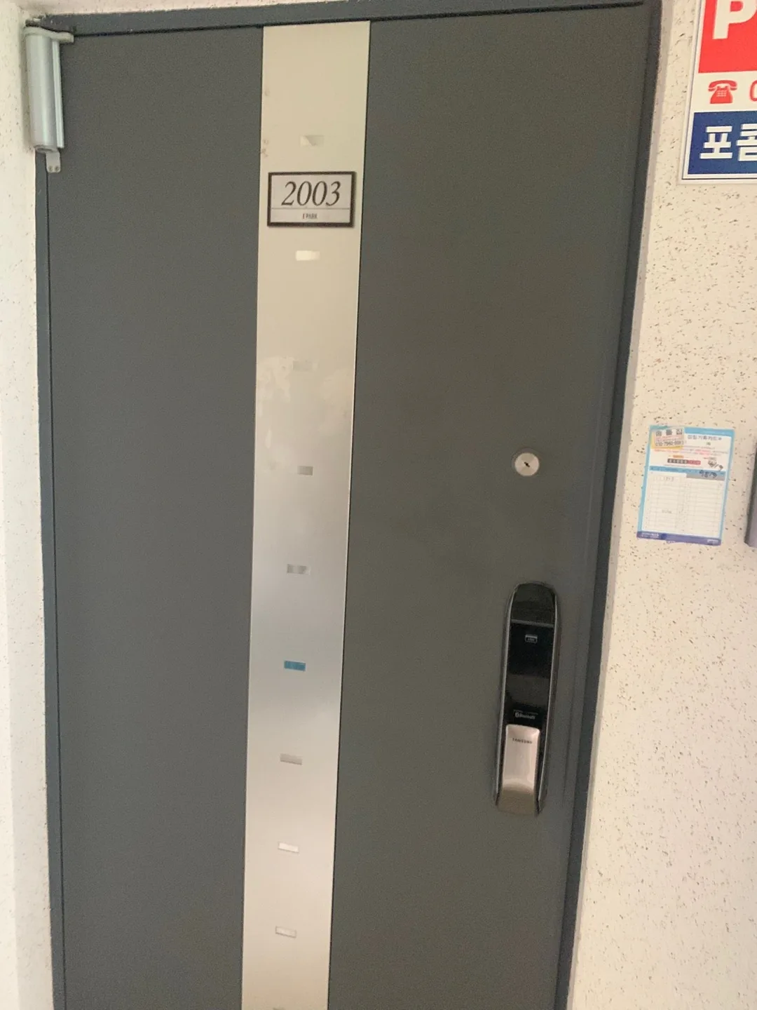 아파트 현관문 페인트 도색 완료
